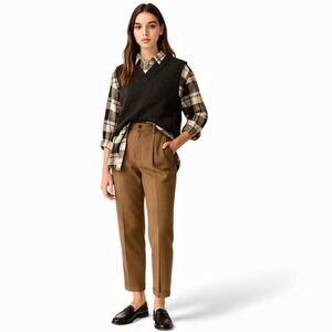 French Connection Plaid Flannel Shirt Size S Dolman Sleeves Oversized